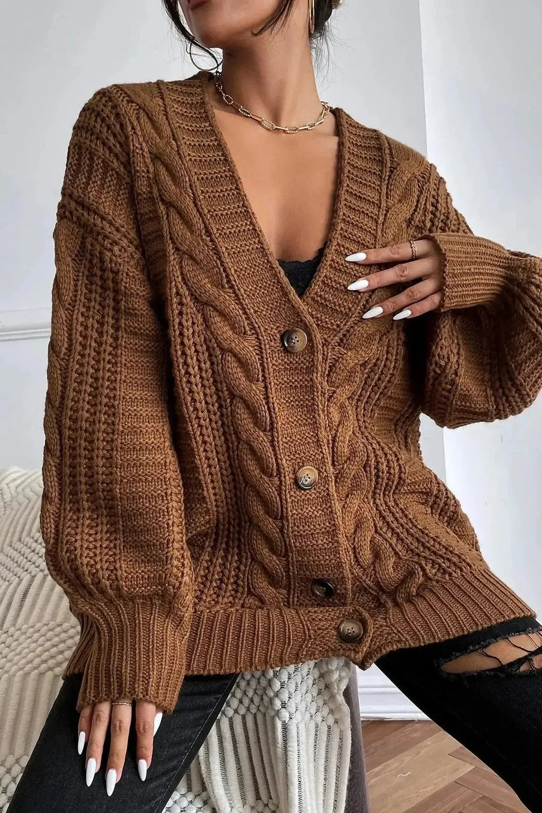 Maglione Oversize In Maglia Lina