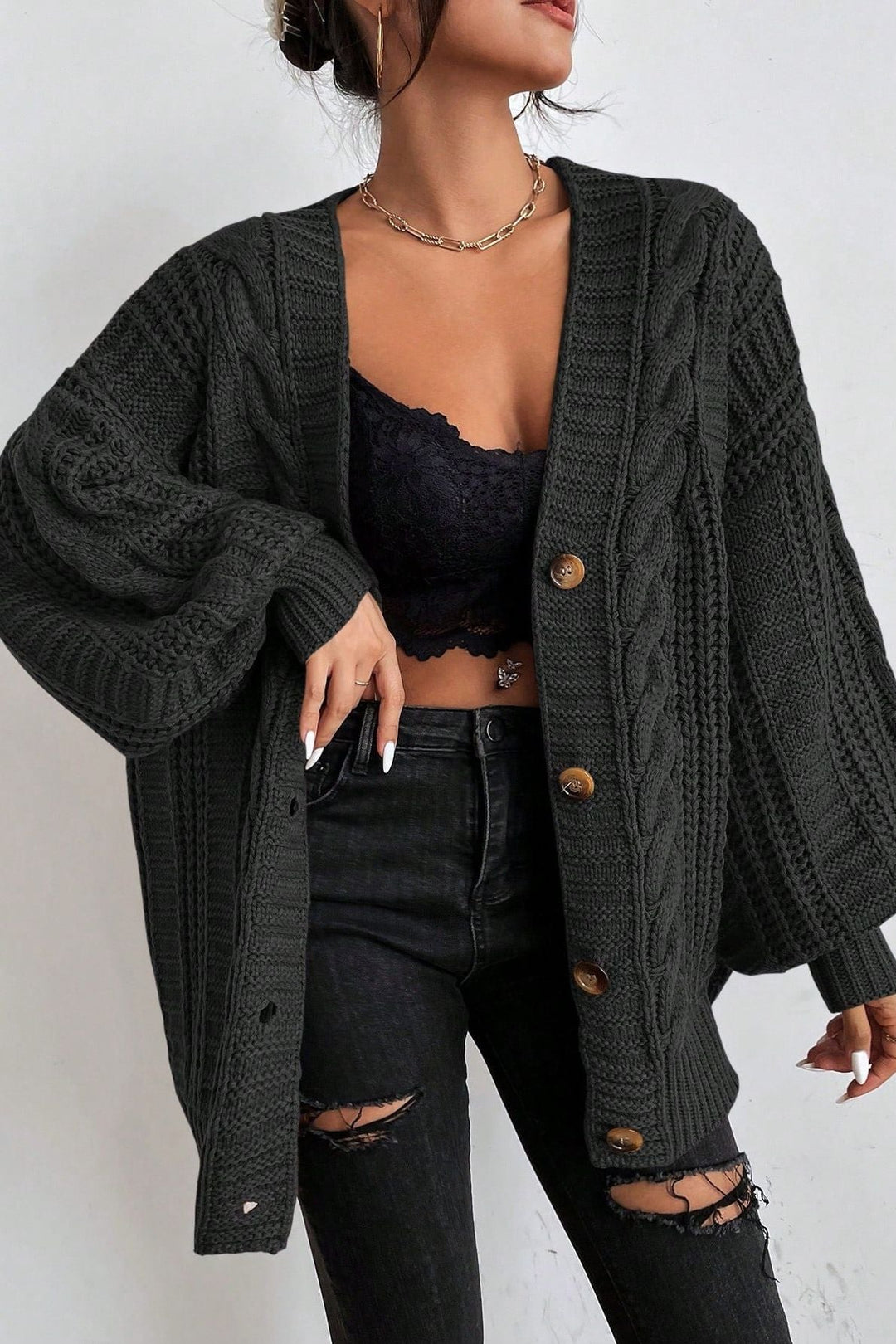 Maglione Oversize In Maglia Lina