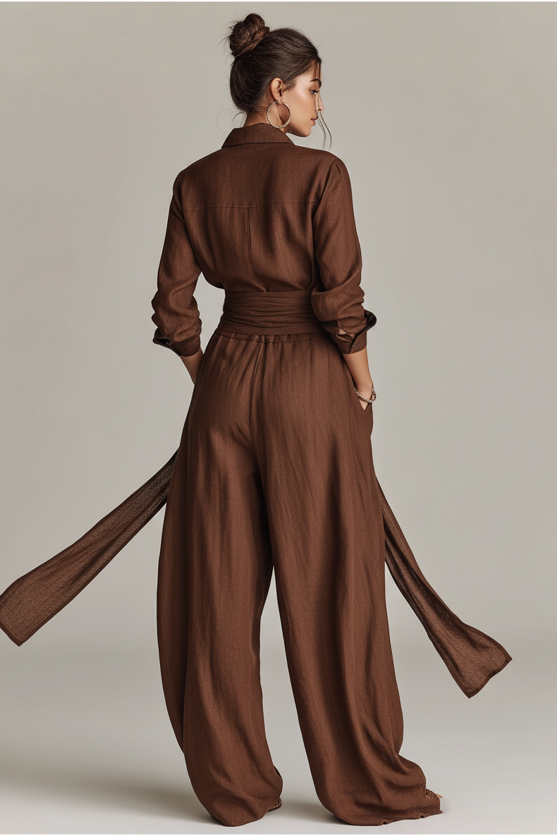 Noémie | Combinazione elegante fluida con cintura e taglio ampio