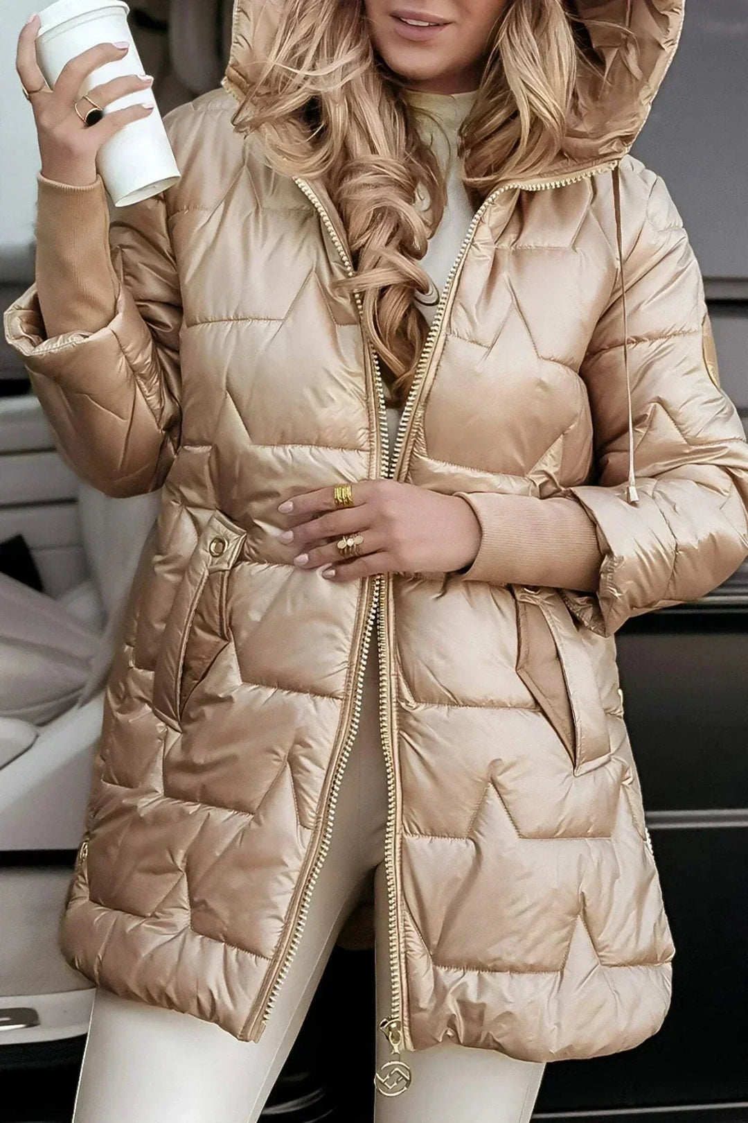 Marcella™ | Elegante cappotto autunnale con cappuccio