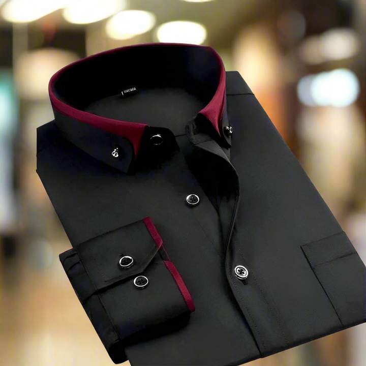 Albert | Camicia Classica in Cotone con Maniche Lunghe