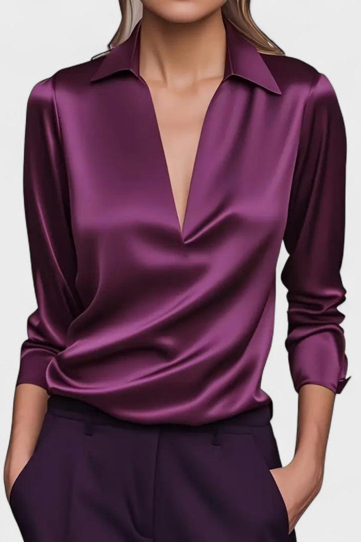 Nádia - Blusa Premium con scollatura a V