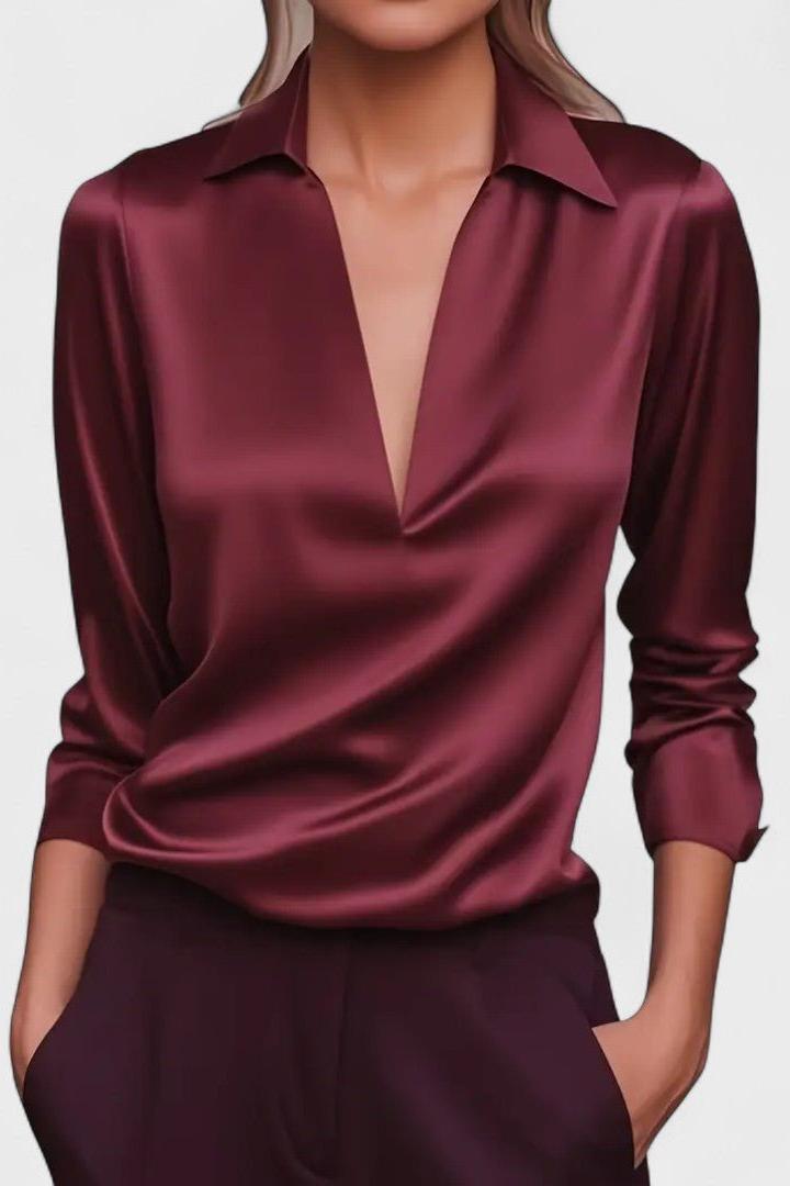 Nádia - Blusa Premium con scollatura a V