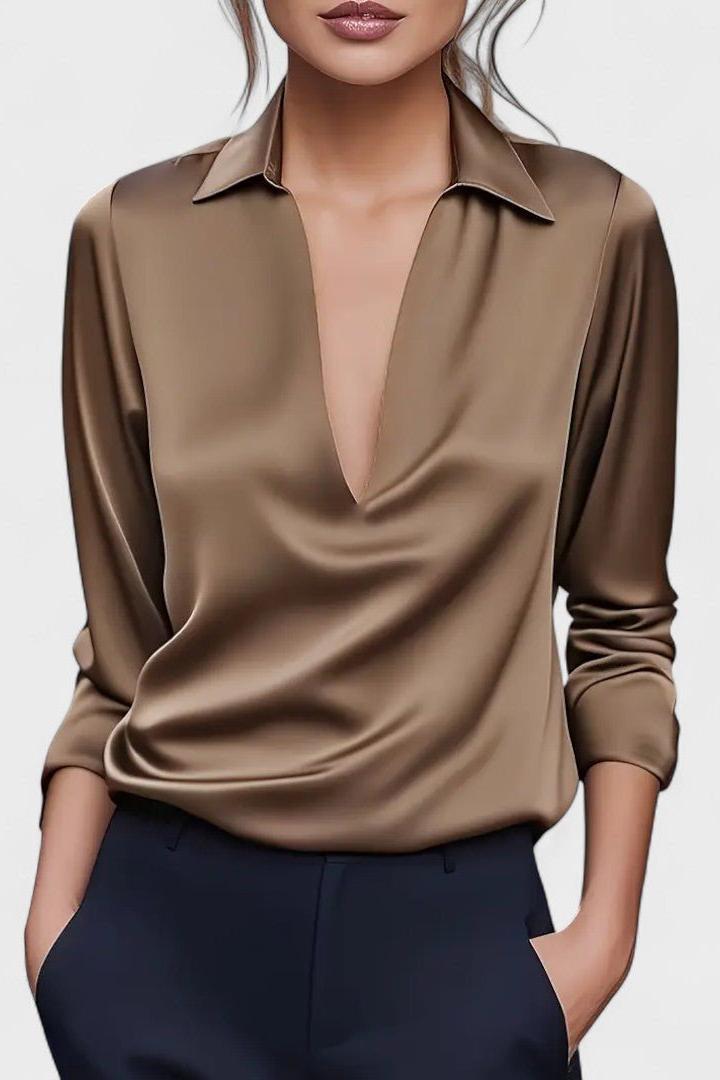 Nádia - Blusa Premium con scollatura a V