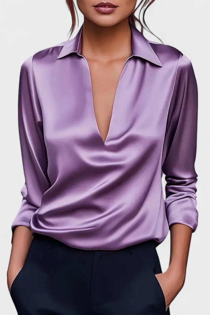 Nádia - Blusa Premium con scollatura a V