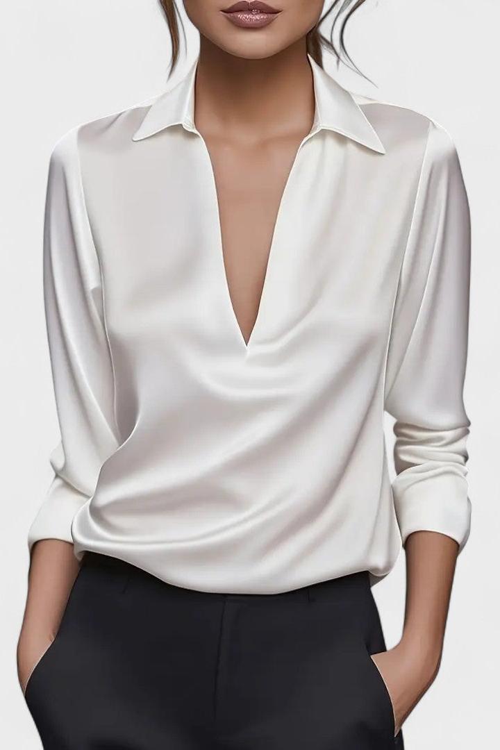 Nádia - Blusa Premium con scollatura a V