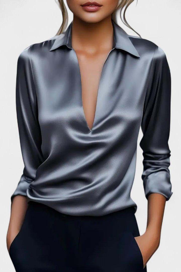 Nádia - Blusa Premium con scollatura a V
