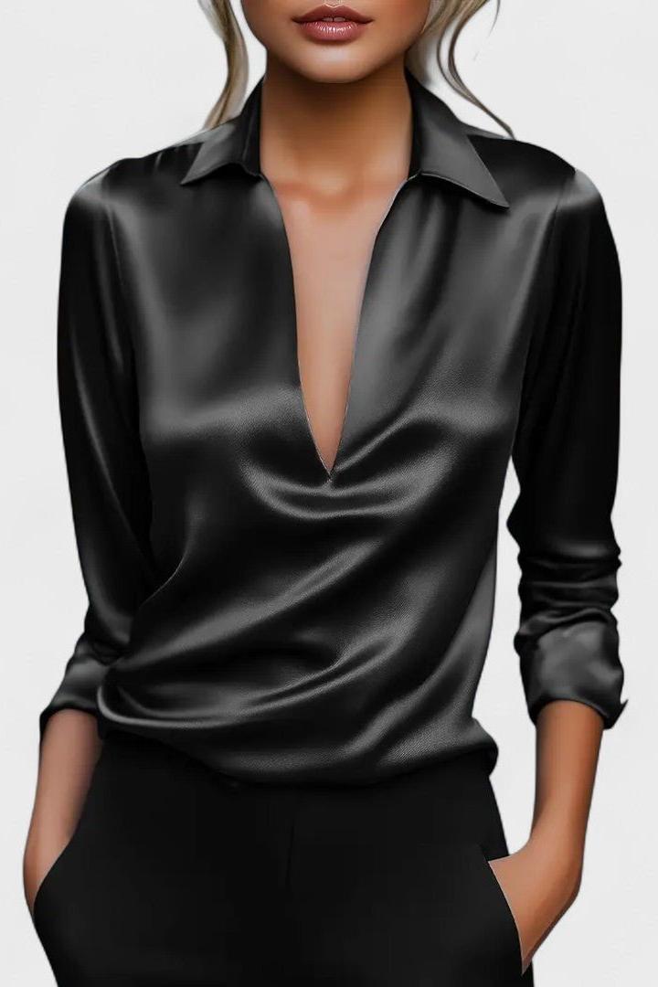 Nádia - Blusa Premium con scollatura a V