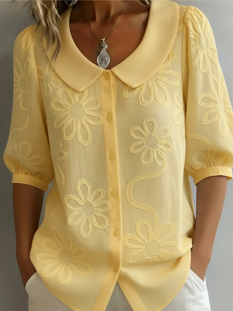 Sara | Blusa con fiori ricamati