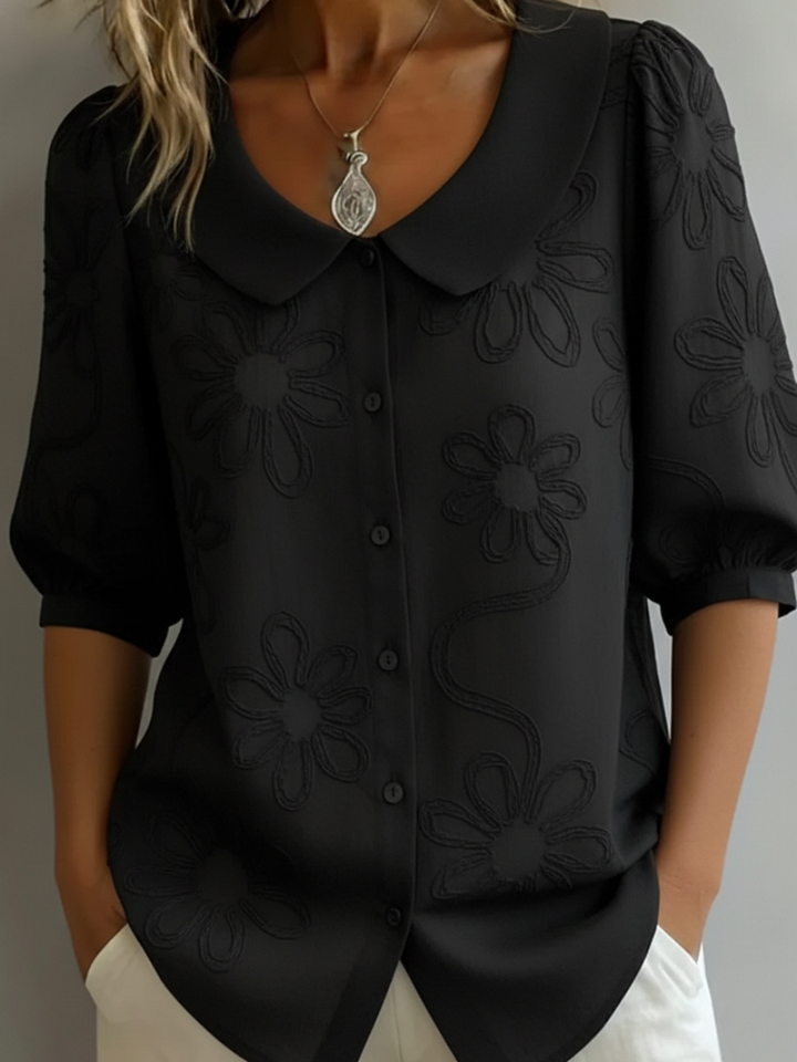 Sara | Blusa con fiori ricamati