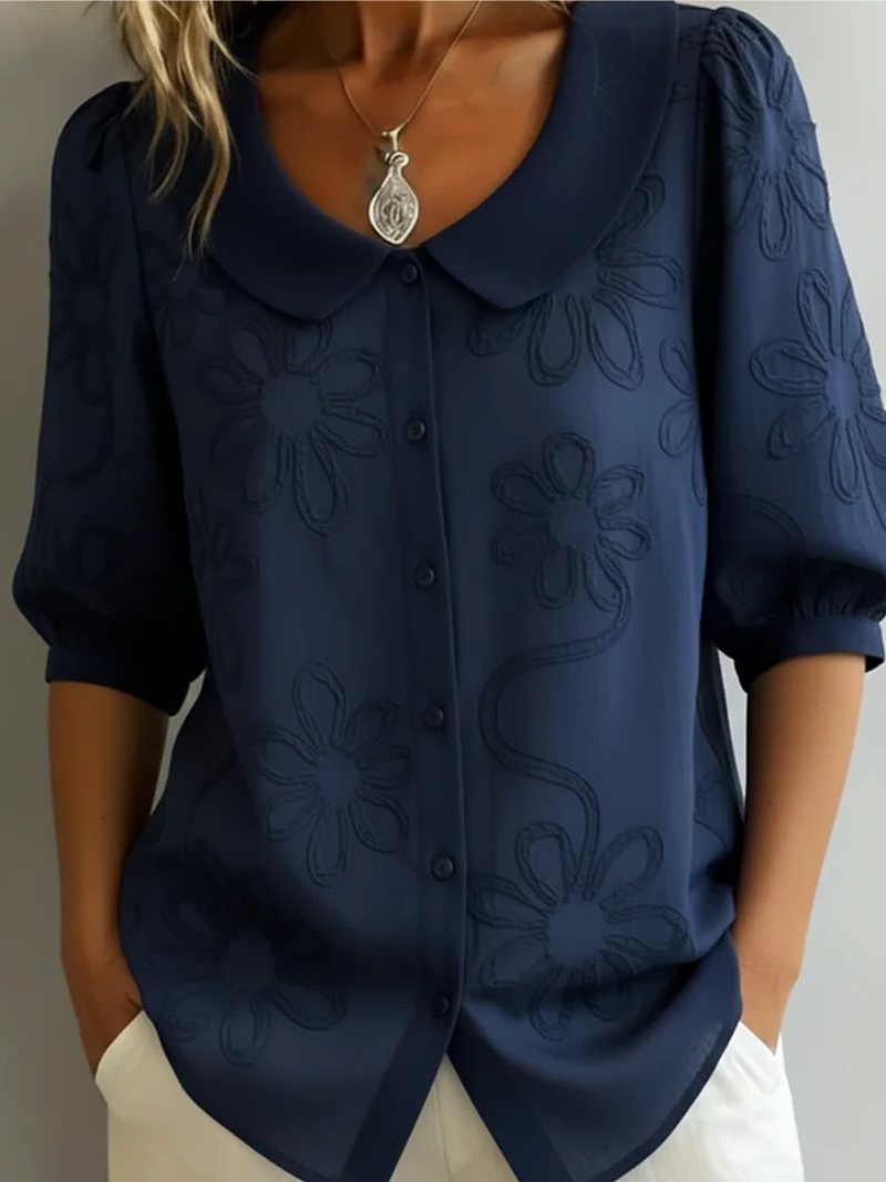 Sara | Blusa con fiori ricamati