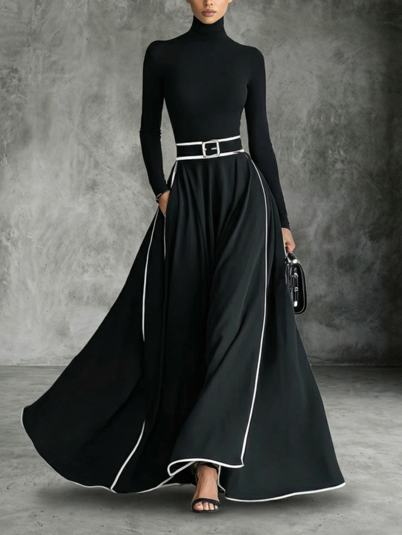 Ginevra | Abito Maxi Nero