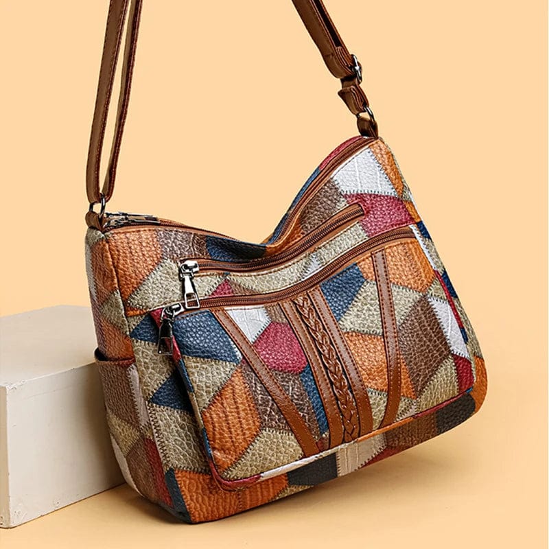 Solara | Borsa a mano in pelle mosaico