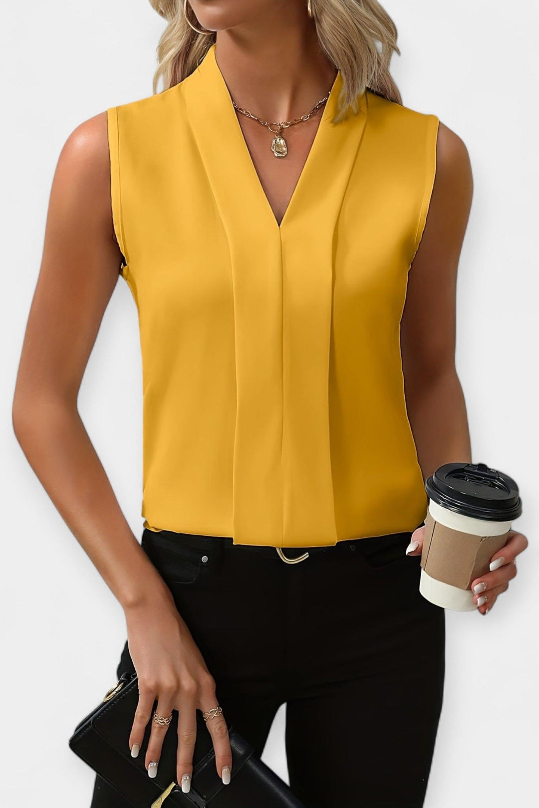 Top elegante senza maniche