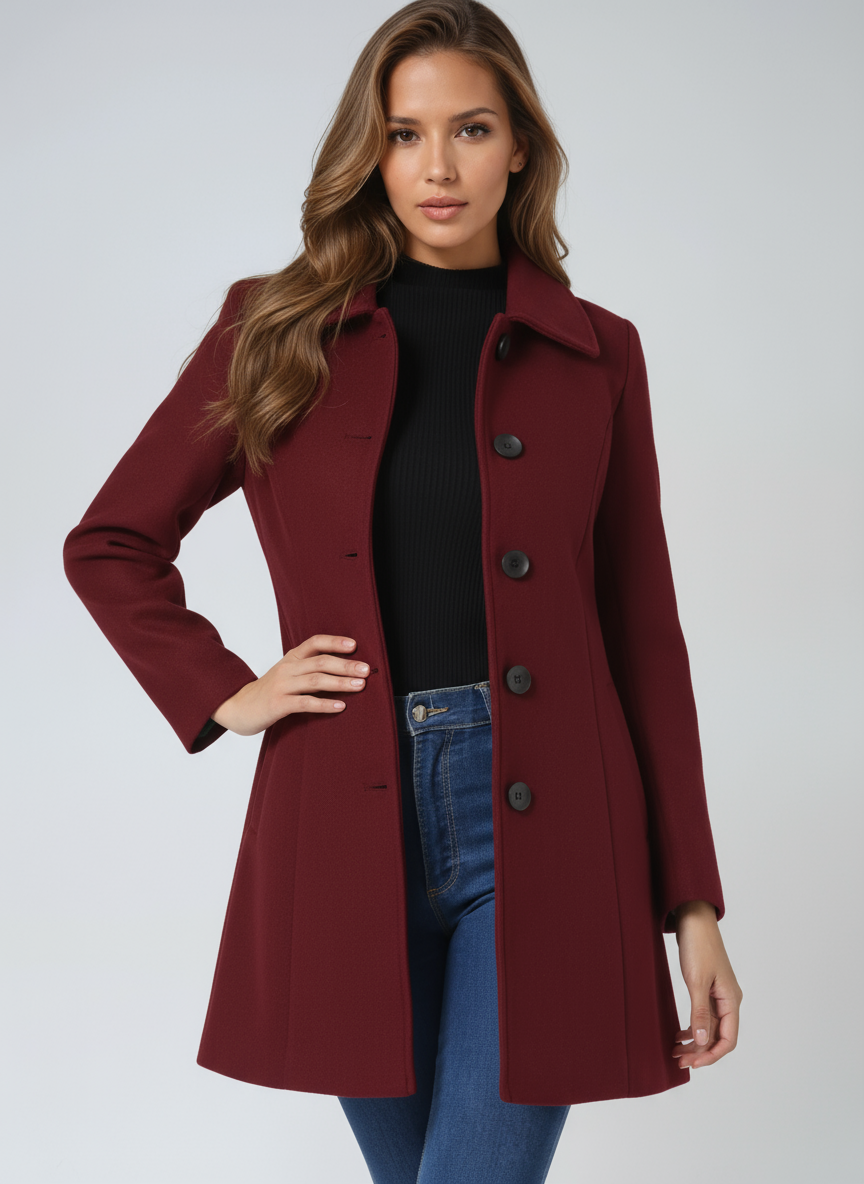 Petra - Cappotto invernale da donna con bottone