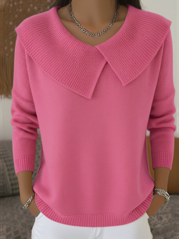 Karolína – Maglione elegante a maglia con colletto distintivo