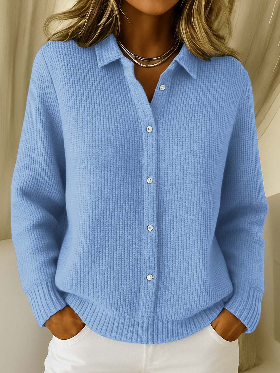 Adéla – Camicia elegante da donna in maglia con bottoni
