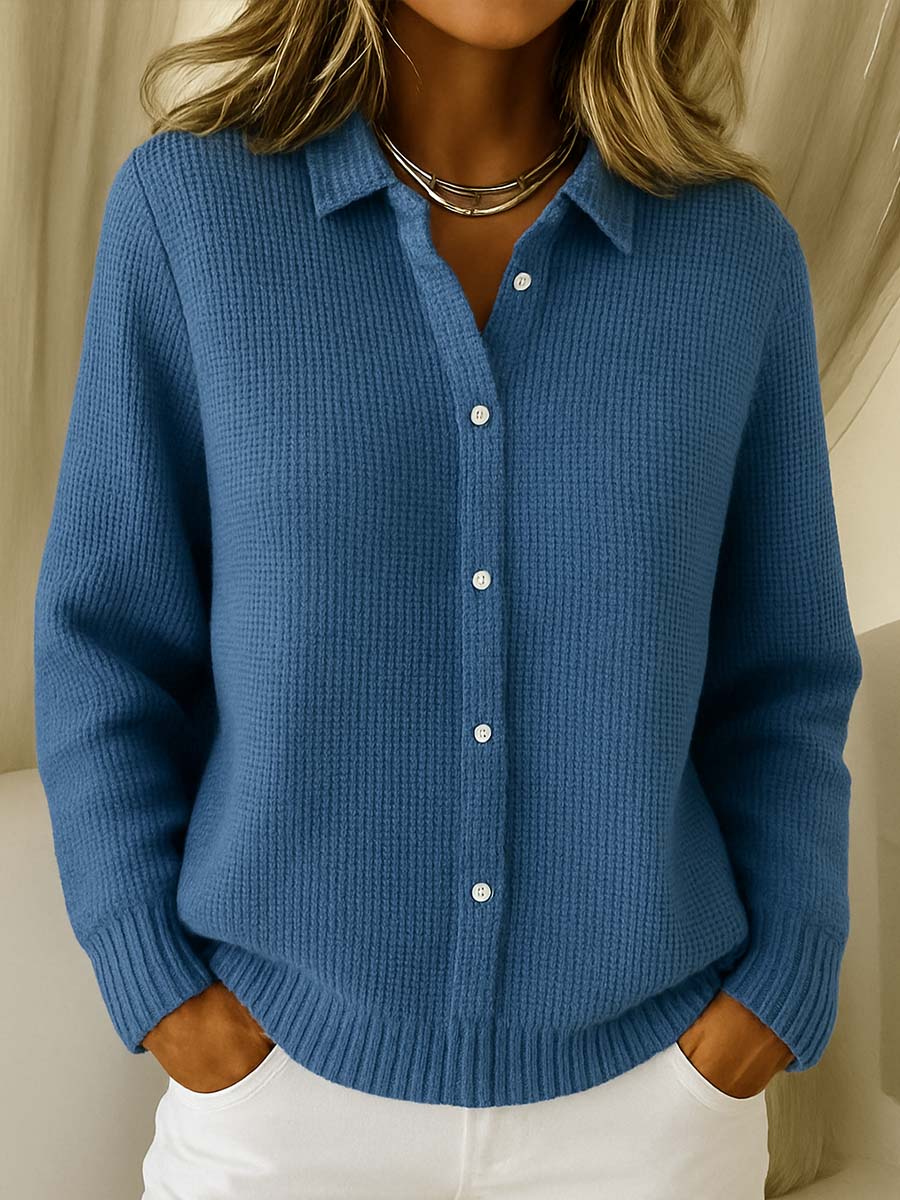 Adéla – Camicia elegante da donna in maglia con bottoni