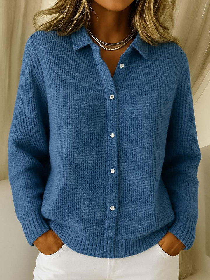 Adéla – Camicia elegante da donna in maglia con bottoni