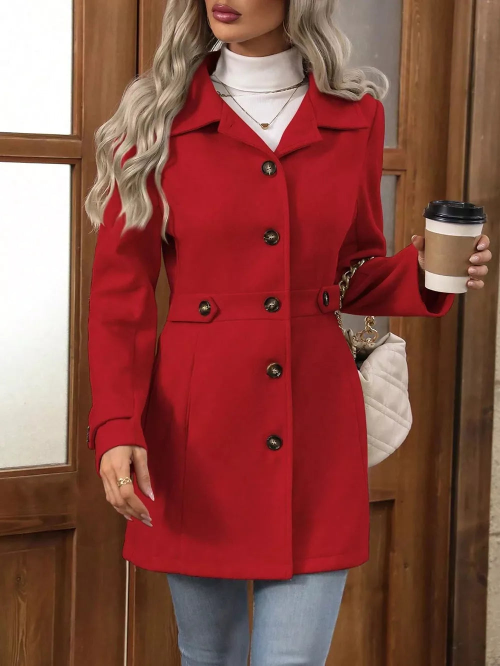 Veronika – Cappotto urbano premium con bottoni
