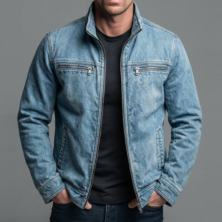 Cazel | Giacca vintage in cotone con chiusura a zip